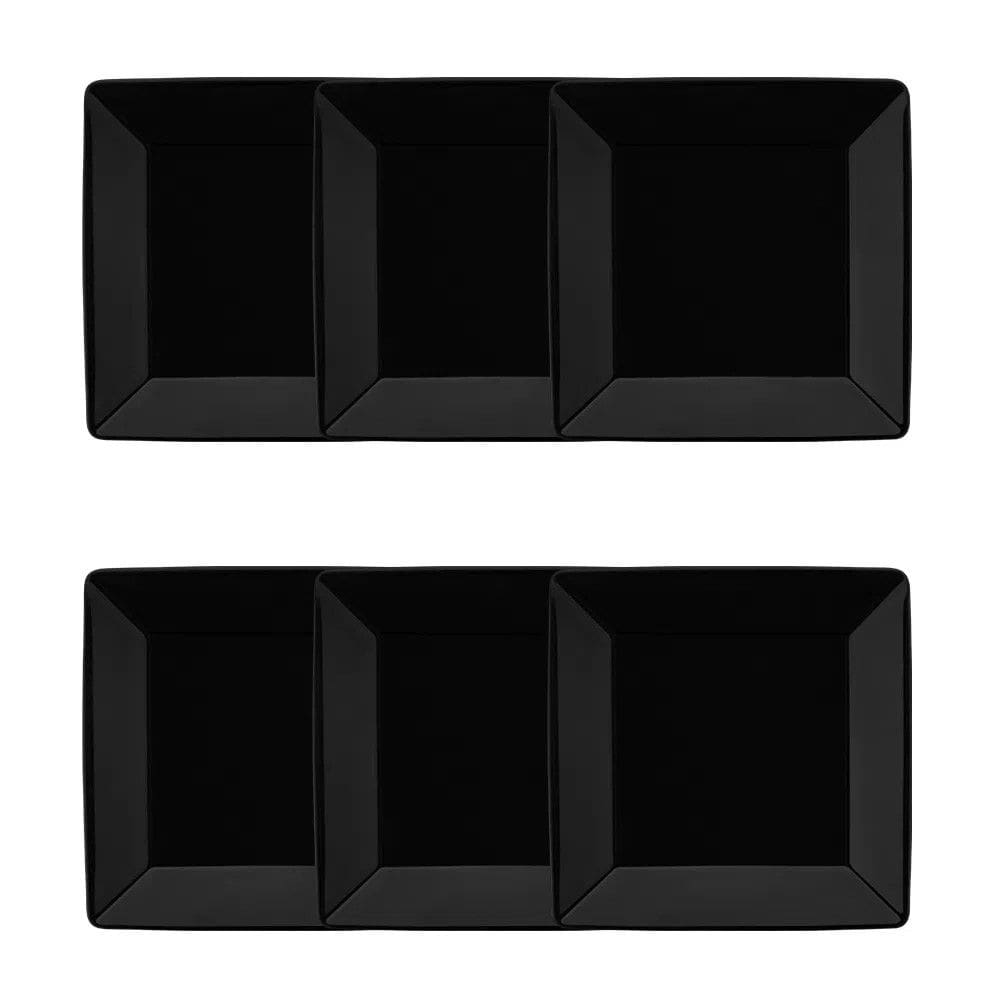 Conjunto de Pratos de Sobremesa 06 Peças Quartier Black Oxford