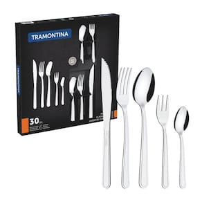 Faqueiro Búzios 30 Peças em Aço Inox com Facas para Churrasco Tramontina 23798/050