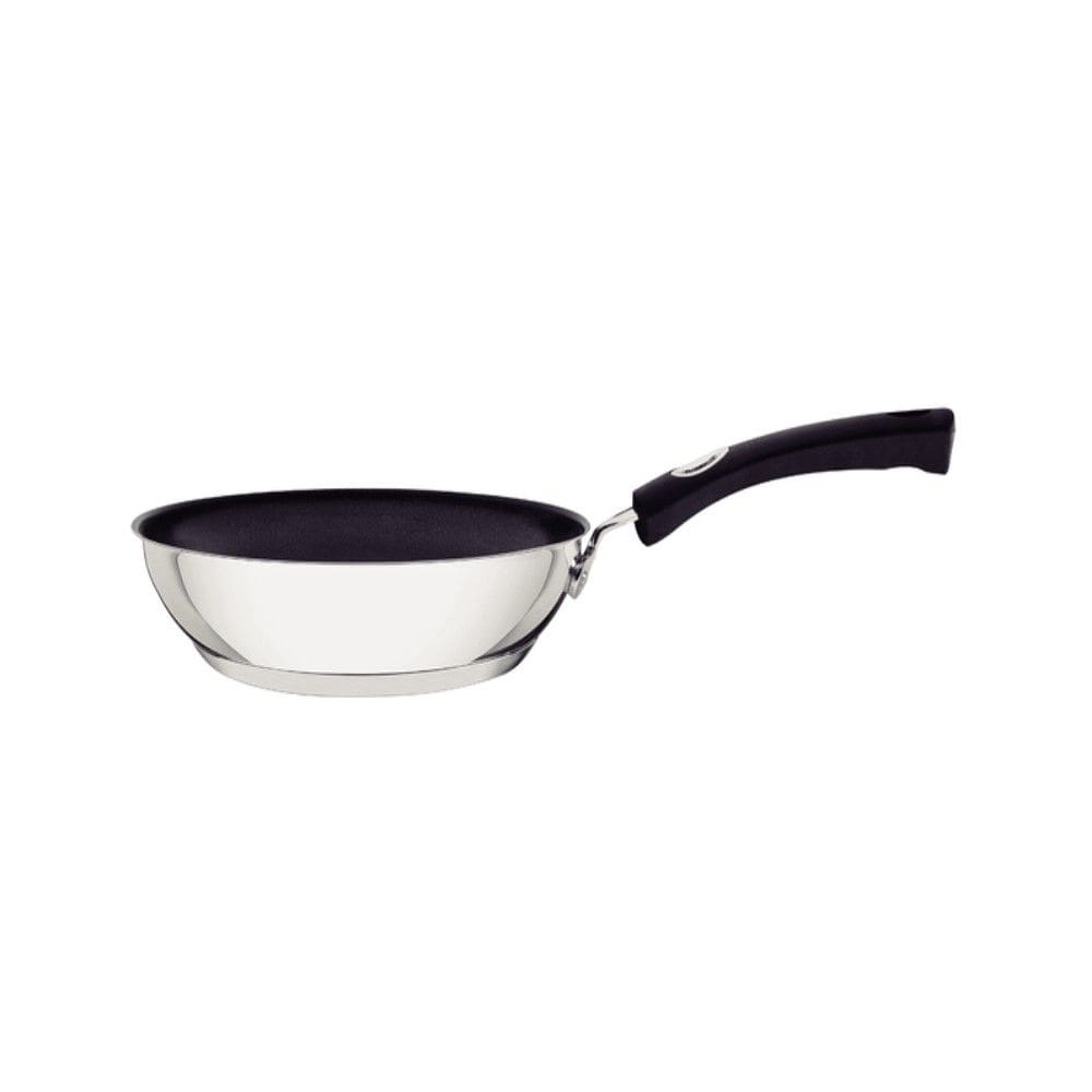 Frigideira Rasa Solar Silicone em Aço Inox Fundo Triplo 20 cm 1,3 L Revestimento Interno Antiaderente com Cabo de Silicone Tramontina 62135/207