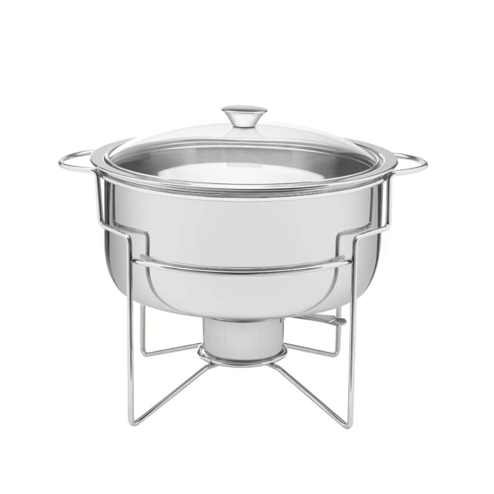 Rechaud Redondo 7 L em Aço Inox Banho Maria com Suporte para Tampa e Fogareiro Tramontina 61042/200