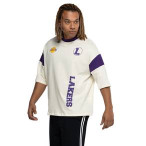 Camiseta do Los Angeles Lakers NBA Masculina Rib Sleeve