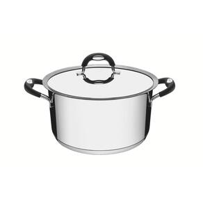 Caçarola Duo Silicone Funda 24 cm 6 L em Aço Inox Fundo Triplo com Tampa e Alças em Silicone Tramontina 62484/240