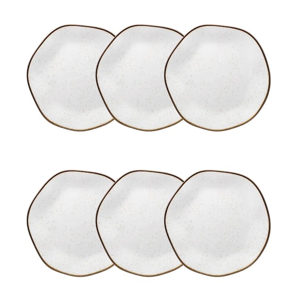 Conjunto de Pratos de Sobremesa 06 Peças Ryo Maresia Oxford