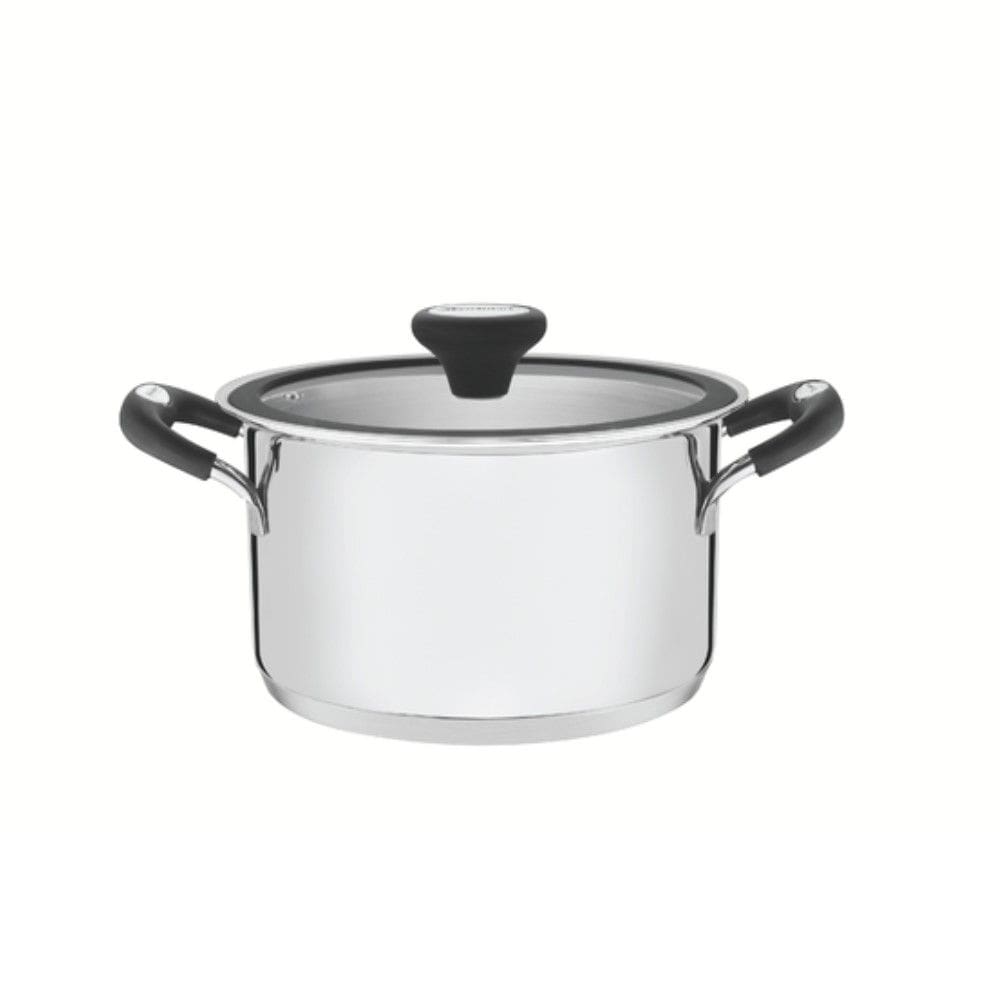 Caçarola Solar Silicone Funda 16 cm 1,8 L em Aço Inox Fundo Triplo com Tampa e Alças em Silicone Tramontina 62124/163