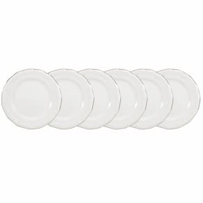 Conjunto de Pratos de Sobremesa 06 Peças Pomerode Prata Schmidt