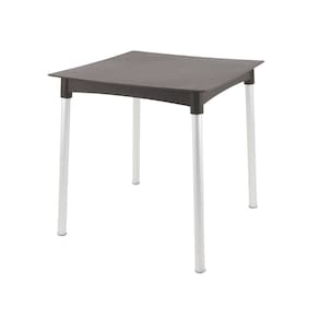 Mesa Quadrada Diana Marrom com Pernas em Alumínio Tramontina 92352/109