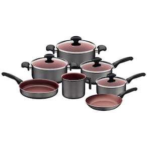 Jogo de Panelas Vermont 7 Peças em Alumínio com Revestimento Interno e Externo Antiaderente Grafite Tramontina 27899/040
