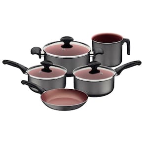 Jogo de Panelas Vermont 5 Peças em Alumínio com Revestimento Interno e Externo Antiaderente Grafite Tramontina 27899/041