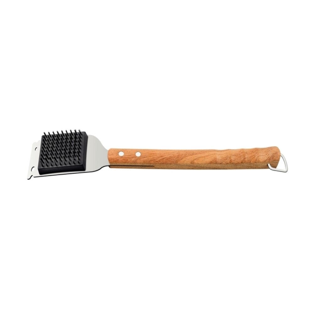 Escova para Grelhas Churrasco com Lâmina em Aço Inox e Cabo de Madeira 44,3 cm Tramontina 26584/100