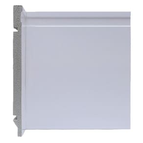 Rodapé de Poliestireno 20cm X 15mm Frisado Metro Linear-gr200f - Barra de 2,40ml - caixa com 2,4 Unidade - Branco