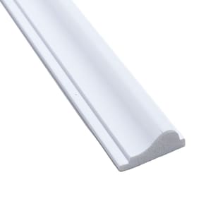 Rodameio de Poliestireno 3,7cm X 15mm Liso Metro Linear-5201gr37 - Barra com 2,40ml - caixa com 2,4 Unidade - Branco