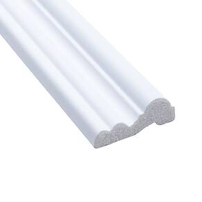 Rodameio de Poliestireno 4,5cm X 17mm Liso Metro Linear-5201gr45 - Barra com 2,40ml - caixa com 2,4 Unidade - Branco