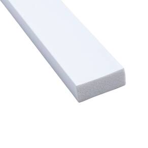 Rodameio de Poliestireno 3,0cm X 12mm Liso Metro Linear-5201gr30 - Barra com 2,40ml - caixa com 2,4 Unidade - Branco