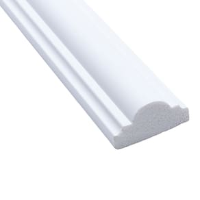 Rodameio de Poliestireno 4,1cm X 20mm Liso Metro Linear-5201gr41 - Barra com 2,40ml - caixa com 2,4 Unidade - Branco