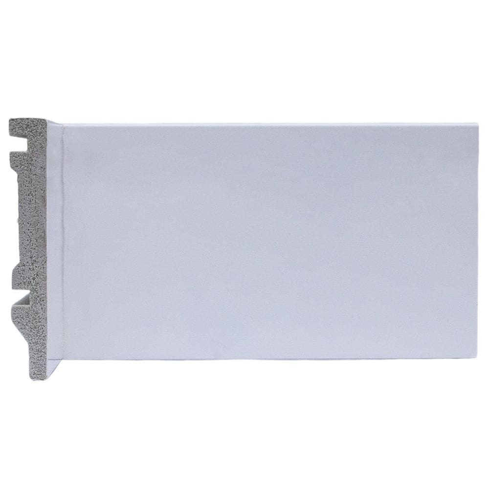 Rodapé de Poliestireno 10cm X 15mm Liso Metro Linear-gr100l - Barra com 2,40ml - caixa com 2,4 Unidade - Branco