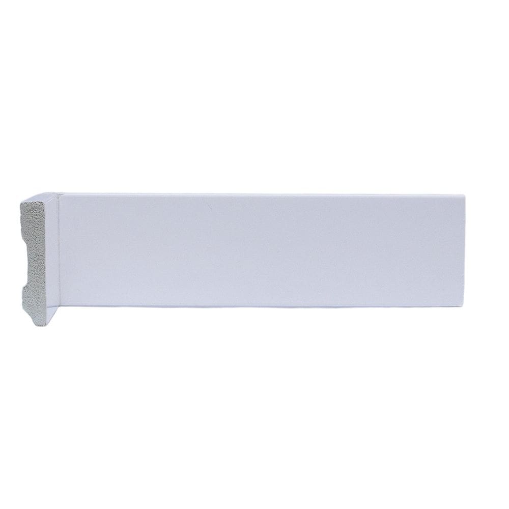 Rodapé de Poliestireno Slim 5cm X 10mm Liso Metro Linear-grs50l - Barra com 2,40ml - caixa com 2,4 Unidade - Branco
