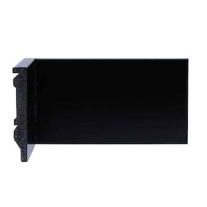 Rodapé de Poliestireno 10cm X 15mm Frisado Metro Linear - Gr100lp- Barra com 2,40ml - caixa com 2,4 Unidade - Preto