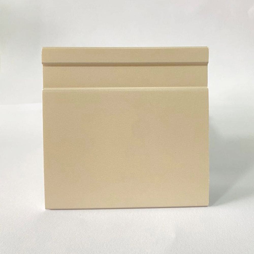 Rodapé de Poliestireno 10cm X 15mm Frisado Color Metro Linear-grc100f-gro - Barra com 2,40ml - caixa com 2,4 Unidade - Grey Rose