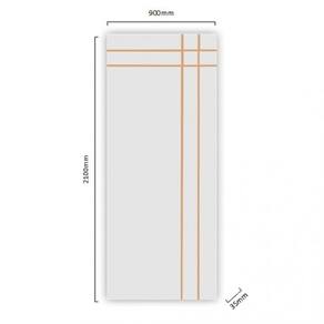Kit com 3 Folhas de Porta Madeira Decorada 210x90cm Espessura 3,5cm Mantiqueira Mgm Branco