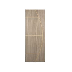 Kit com 4 Folhas de Porta Madeira Decorada 210x60cm Espessura 3,5cm Gaúcha Mgm Carvalho Alpha