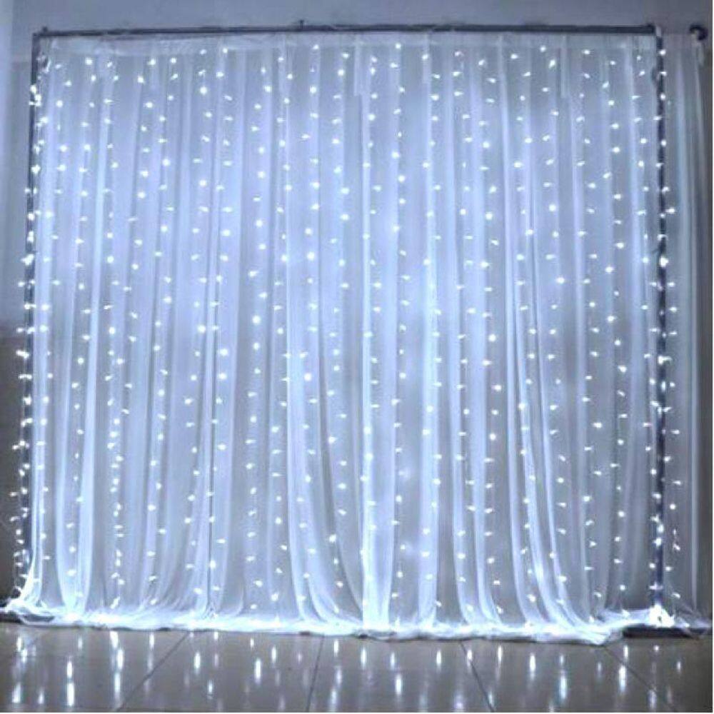 Cortina 300 Leds Branco Frio 220V