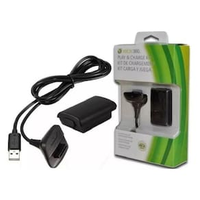 Bateria Para Controle Xbox 360 Com Cabo E Carregador
