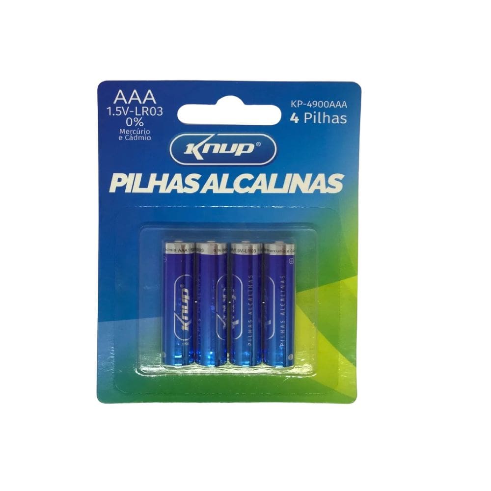 Pilhas Alcalinas Aaa 4 Unidades 1.5V Kp-4900Aaa Knup