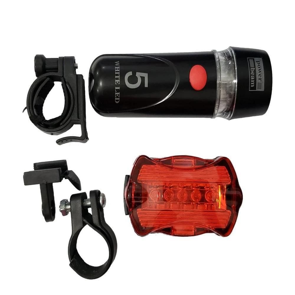 Kit Farol Lanterna Led Bicicleta Bike Segurança Power Beam