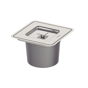 Lixeira de Embutir Clean Square 5 L em Aço Inox com Balde Plástico Tramontina 94518/205