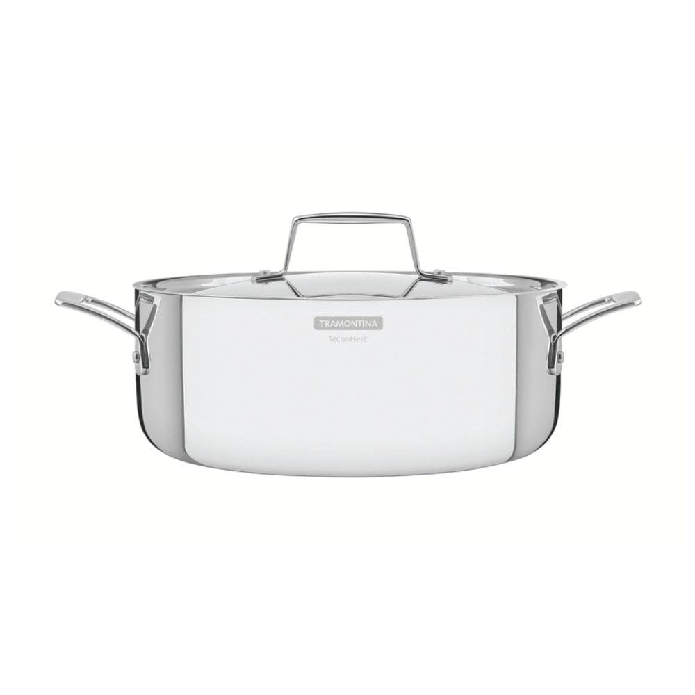 Caçarola Rasa Grano 24 cm 4,7 L em Aço Inox com Corpo Triplo Tramontina 62143/240
