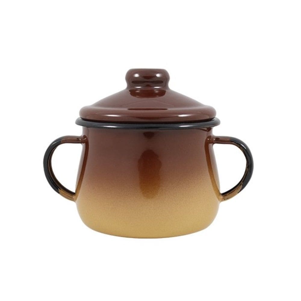 Açucareiro Esmaltado Marrom Degradê 380 ml Ewel
