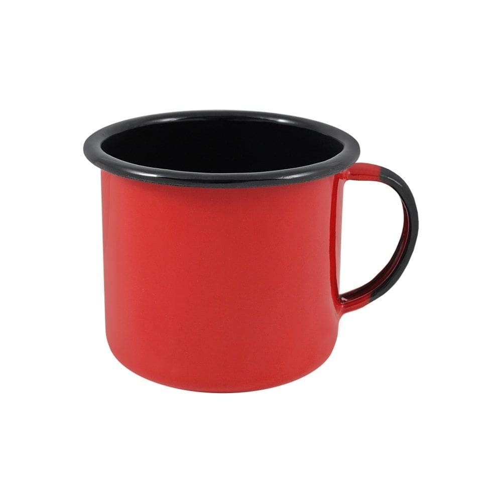 Caneca Grande Esmaltada Vermelho 370 ml Ewel