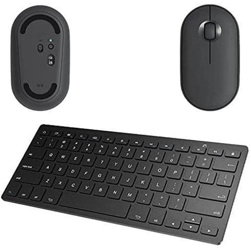 Mouse E Teclado Bluetooth Preto