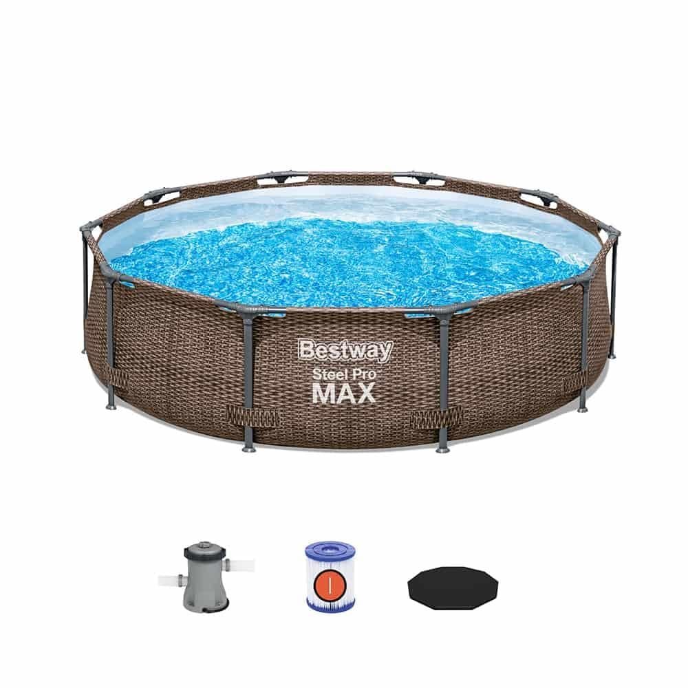 Piscina Estrutural 4.678L Circular Deluxe + Filtro + Capa Bestway