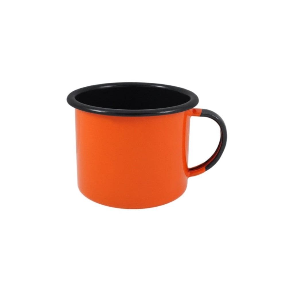 Caneca Média Esmaltada Laranja 160 ml Ewel