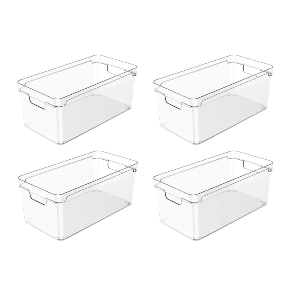 Conjunto Organizador de Armário Clear 4 Peças 30 x 15 x 13 cm Transparente