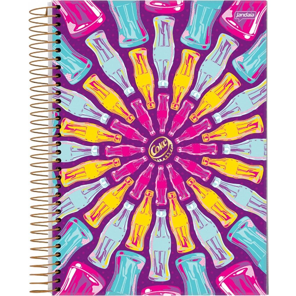 Caderno Universitário Capa Dura 1 Matéria 96 Folhas Coca Cola Jandaia