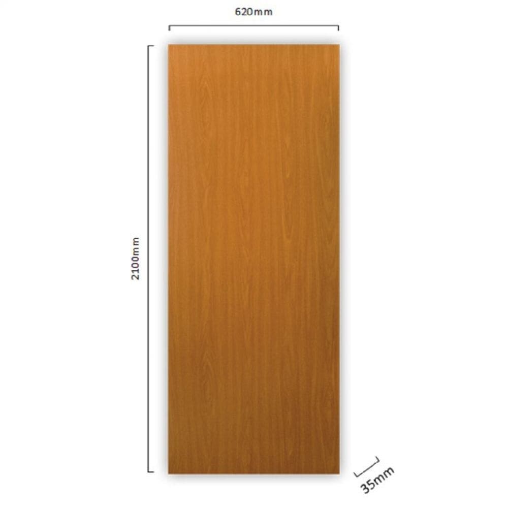 Kit com 4 Folhas de Porta Madeira Lisa 210x62cm Espessura 3,5cm Melamínica Mgm Mogno