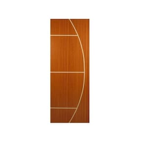 Kit com 3 Folhas de Porta Madeira Decorada 210x60cm Espessura 3,5cm Gaúcha Mgm Mogno