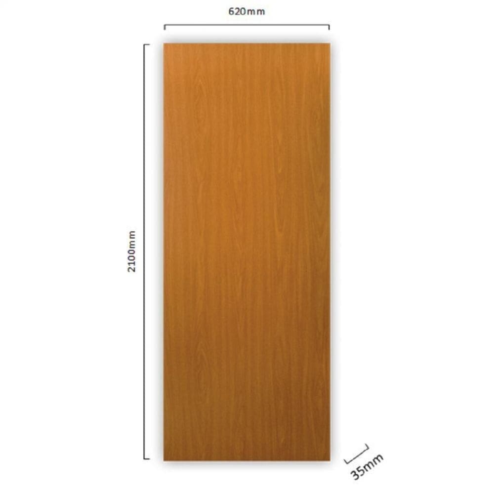 Kit com 2 Folhas de Porta Madeira Lisa 210x60cm Espessura 3cm Melamínica Mgm Mogno