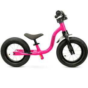Bike de Equilíbrio Infantil Raiada Rolamentos Válvula Angular Rosa Nathor