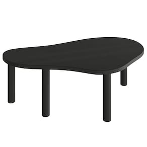 Mesa de Centro de Madeira Maciça Preta