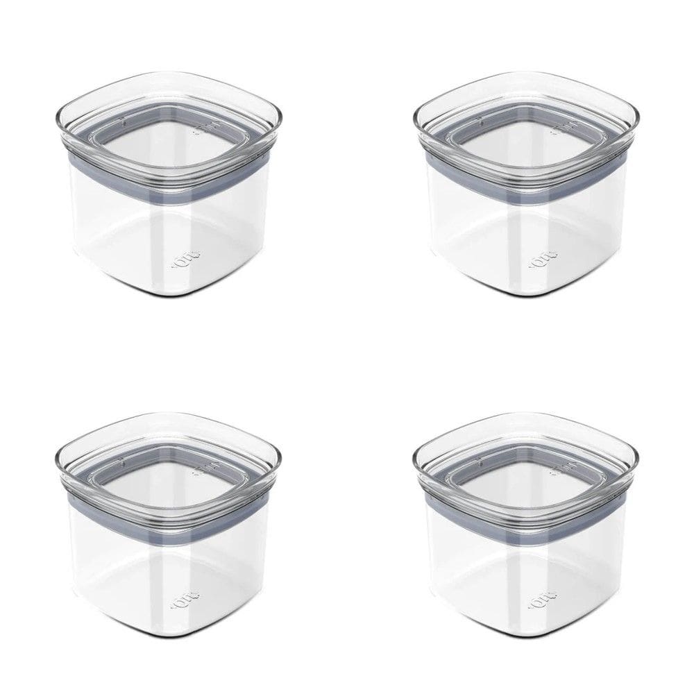 Conjunto de Potes Herméticos 450 ml 4 Peças Block Modular Transparente Ou