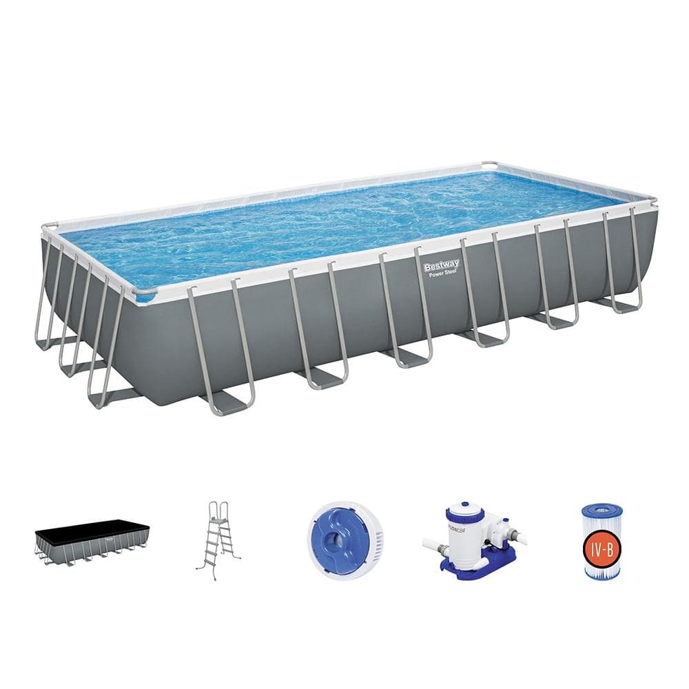 Piscina Estrutural 30045 litros Filtro Capa Escada Filtro 110V/220V Bestway