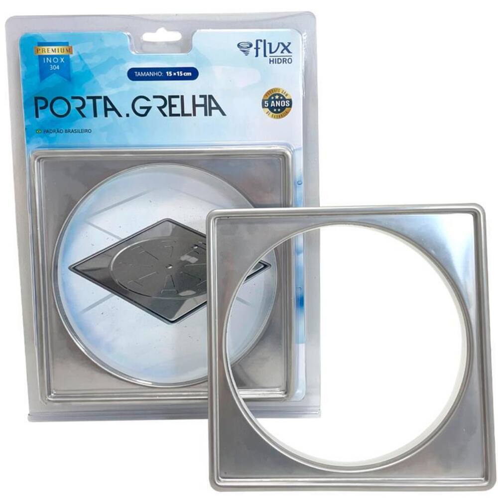Porta Grelhas Quadrado Inox 150mm