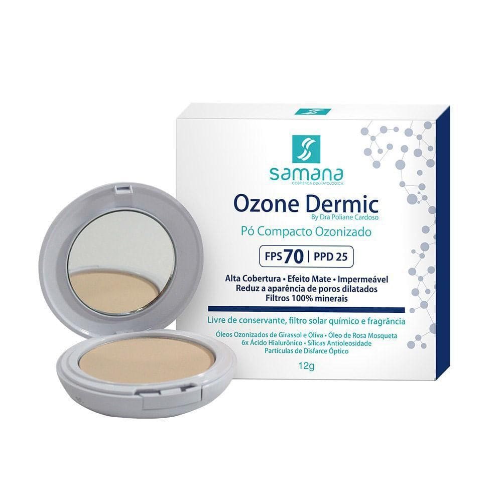 Pó Compacto Ozone Dermic FPS 70 PPD 25 Bronze 12g