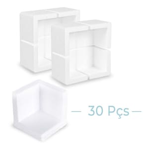 Cantoneira Proteção Isopor Quadrado 10X10Cm 30 Peças