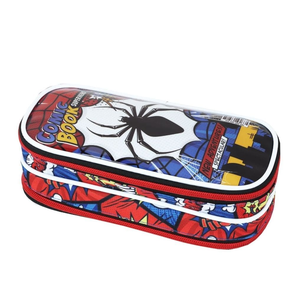 Estojo Duplo Box Escolar Infantil Spider