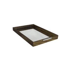 Bandeja Retangular Com Espelho 30X45 Rustica - 9043