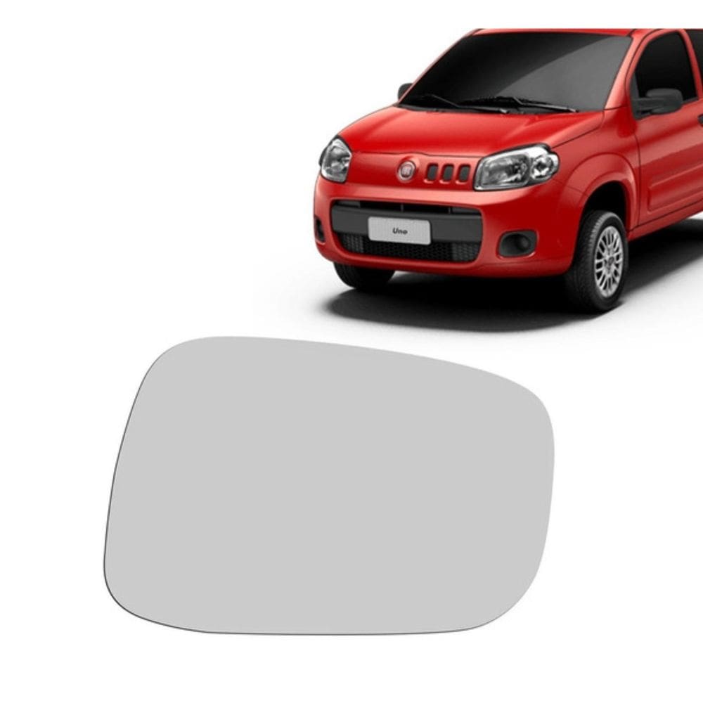 Lente Retrovisor Com Base Novo Uno 10... Lado Direito
